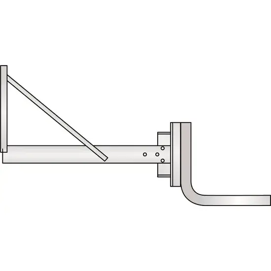 Nederman Verlengde muurbeugel voor NEX afzuigarm L=1 mtr