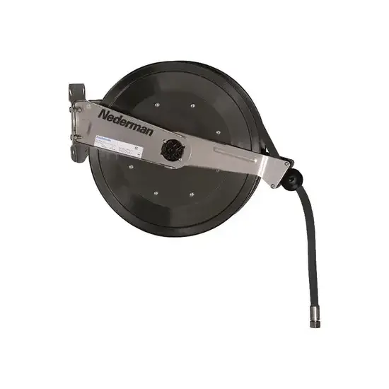 Nederman Slanghaspel 888 corrosie bestendig (perslucht, water) met slang (B) 1,5 Mpa 1/2" L=10 mtr